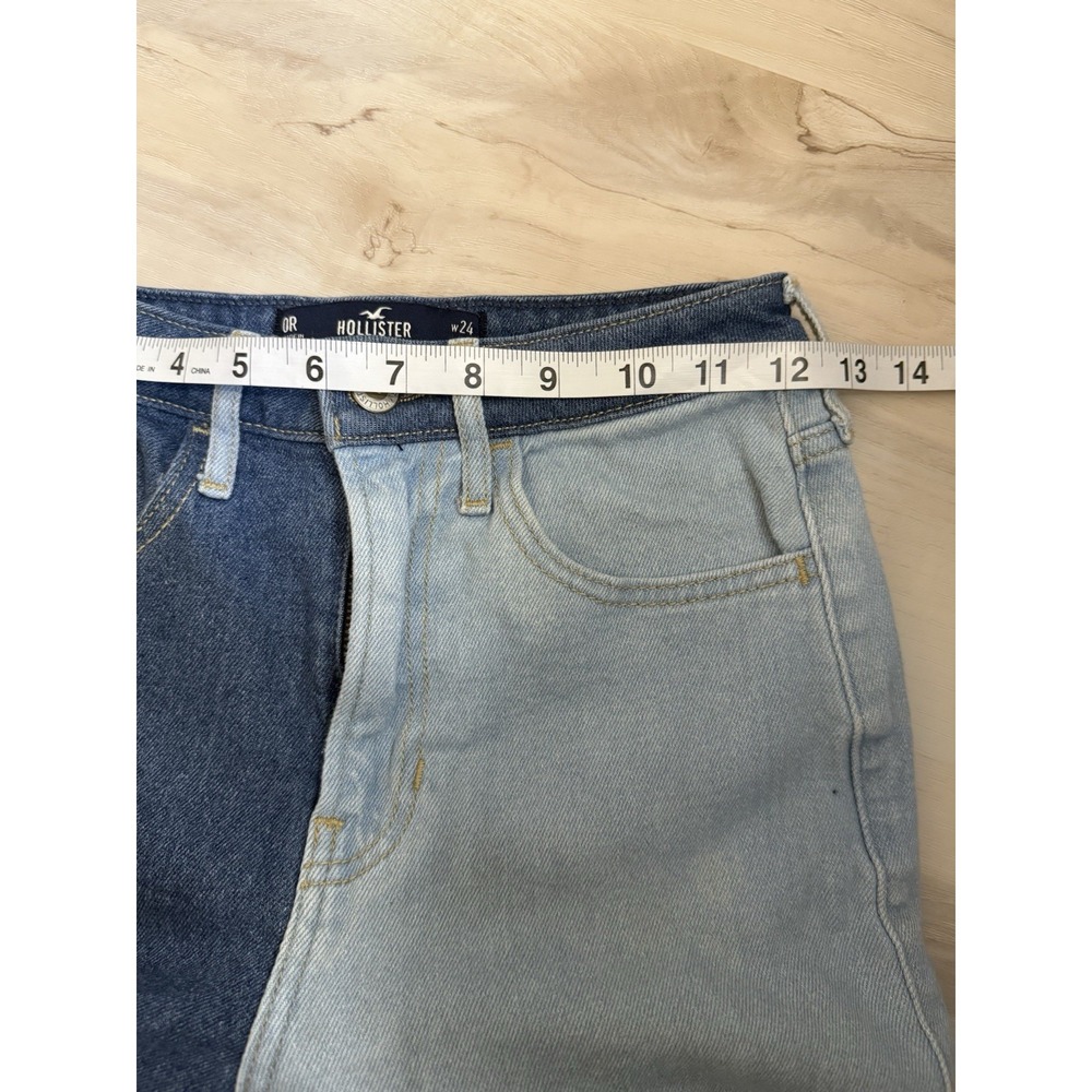 Hollister Women's Ultra High Rise Vintage Straight Jeans Patchwork Size 24 - Picture 3 of 9